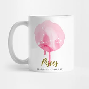 Pisces Zodiac Artprint Illustration Poster Drawing Art Print Constellation Astrology Mug